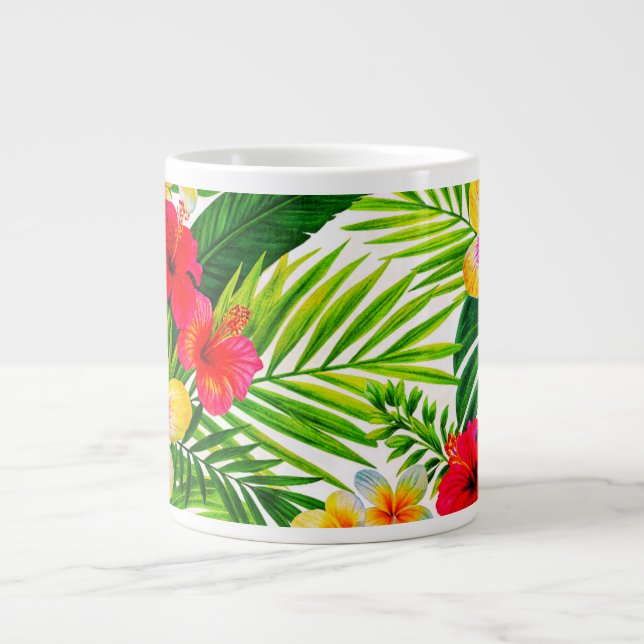 Grande Tasse Cadeau floral tropical (Devant)