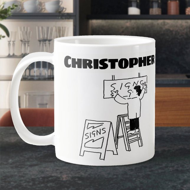 Grande Tasse Cadeau personnalisé pour un Signmaker. Signateur (Créateur téléchargé)