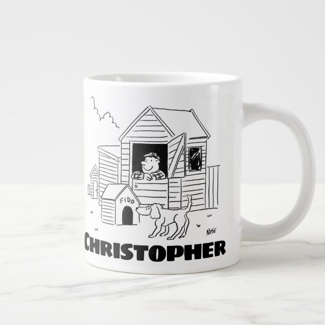 Grande Tasse Cadeau pour un fabricant de jardinage avec nom (Droite)