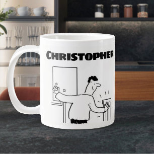 Grande Tasse Cadeau pour un plombier avec nom ajouté