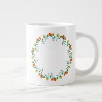 Cadre rond floral avec fleurs de rose jaune et rou