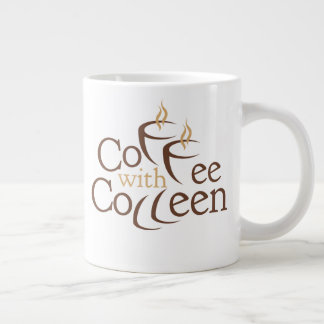 Grande Tasse Café avec viande de colle avec motif