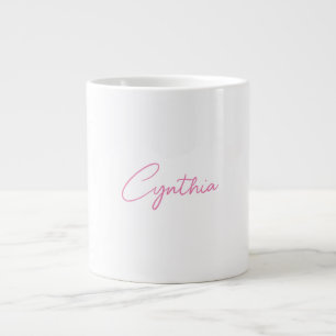 Grande Tasse Calligraphie minimaliste moderne en plaine Ajouter