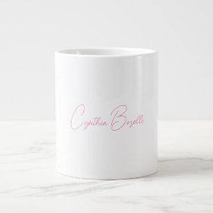 Grande Tasse Calligraphie minimaliste moderne en plaine Ajouter