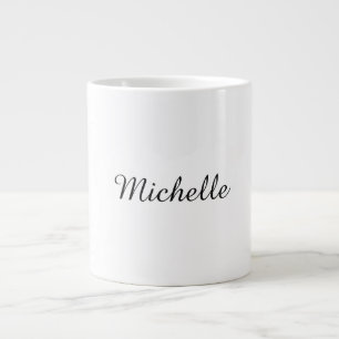 Grande Tasse Calligraphie Nom Creative Trendy White