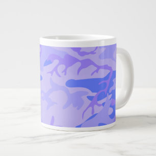 Grande Tasse Camouflage Pastel Blue Motif Abstrait