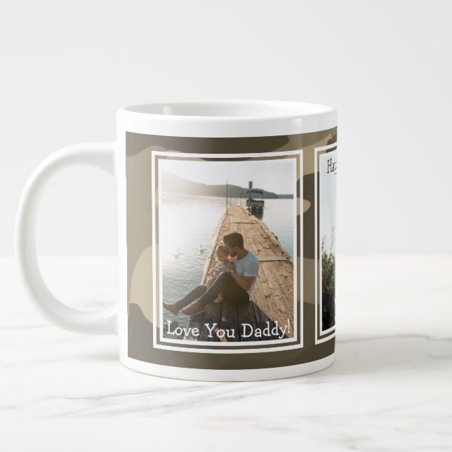 Grande Tasse Camouflage robuste 3 Photo Bonne Fête des pères (Gauche)