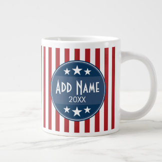 Grande Tasse Campagne politique - Étoiles et bandes patriotique
