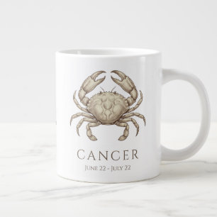 Grande Tasse Cancer Zodiaque Nom Personnalisé & Date de Naissan