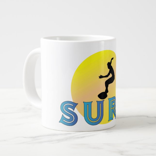 Grande Tasse caneca jumbo personalizada  surf (Devant gauche)