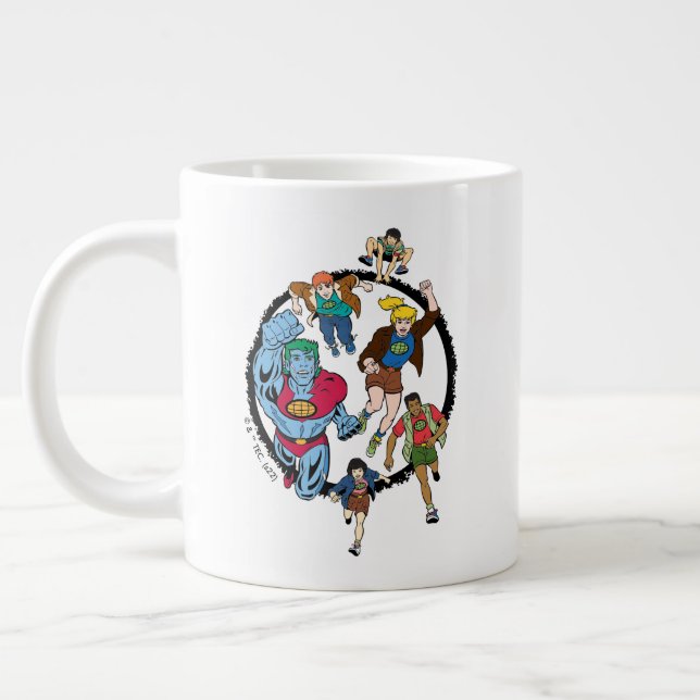 Grande Tasse Captain Planet et les Planétètres Cercle Graphic (Gauche)