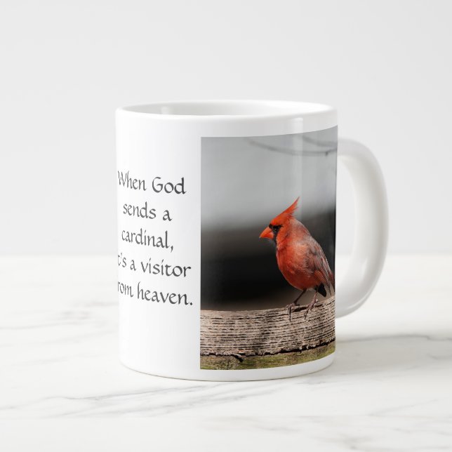 Grande Tasse Cardinal Photos & Citation : Visiteur du Ciel! (Devant droit)