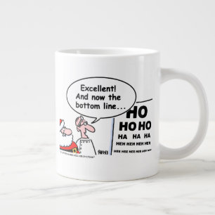 Grande Tasse Caricature amusante de Noël Père Noël