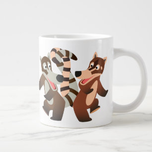 Grande Tasse Caricature de danse mignonne Coatimundis