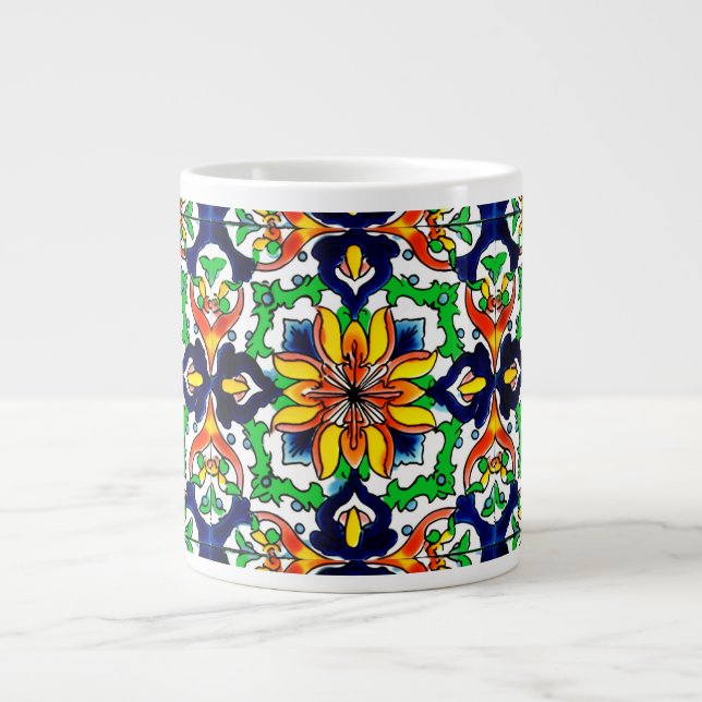 Grande Tasse Carrelage Talavera Mexicaine No 6 (Devant)