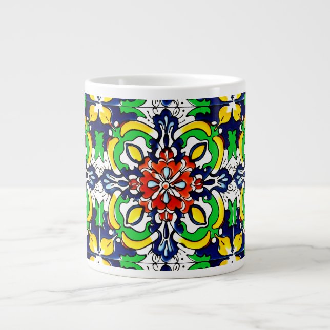 Grande Tasse Carrelage Talavera Mexicaine No 7 (Devant)