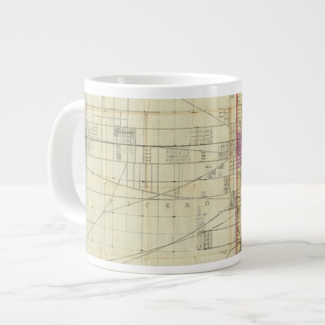 Grande Tasse Carte de Chicago (Devant gauche)