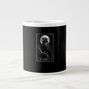 Grande Tasse Carte de Corbeau Drôle F-Caw-F Halloween Vintage D