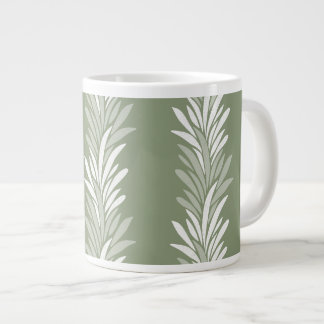 Grande Tasse Carte de la nature aux feuilles de palmier vert de