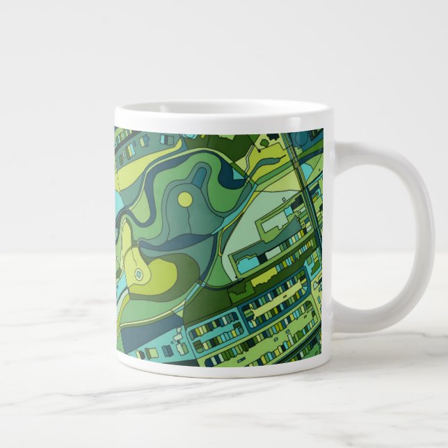 Grande Tasse Carte de la structure de la ville d'Amsterdam (Droite)