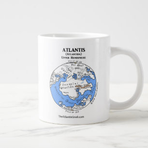 Grande Tasse Carte de l'Atlantide - Les deux hémisphères - Jumb