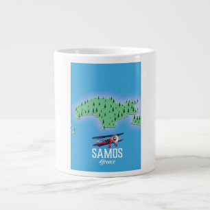 Grande Tasse Carte de l'île grecque de Samos