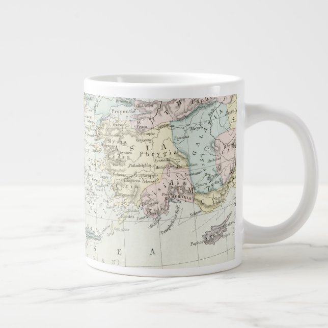 Grande Tasse Carte des voyages missionnaires de l'apôtre Paul (Droite)