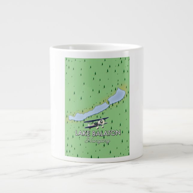 Grande Tasse Carte du lac Balaton Hongrie (Devant)
