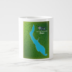 Grande Tasse Carte du Lac de Castillon France