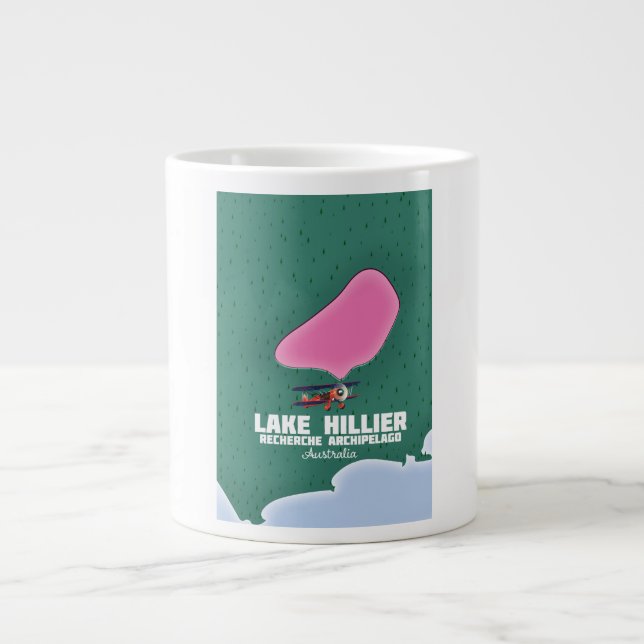 Grande Tasse Carte du lac Hillier en Australie. (Devant)