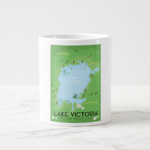 Grande Tasse Carte du lac Victoria - Afrique Great Lake Voyage 