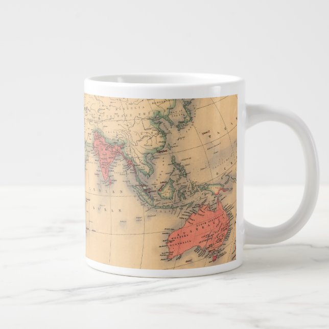Grande Tasse Carte du monde montrant l'Empire britannique (Droite)