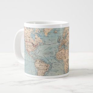 Grande Tasse Carte du monde sur la projection de Mercator