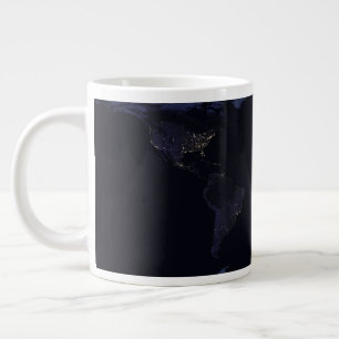 Grande Tasse Carte globale La ville de la Terre s'illumine la n