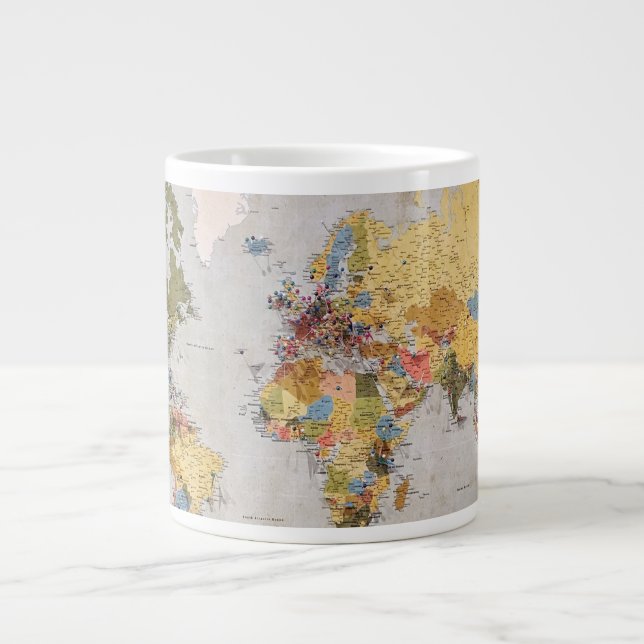 Grande Tasse carte mondiale (Devant)