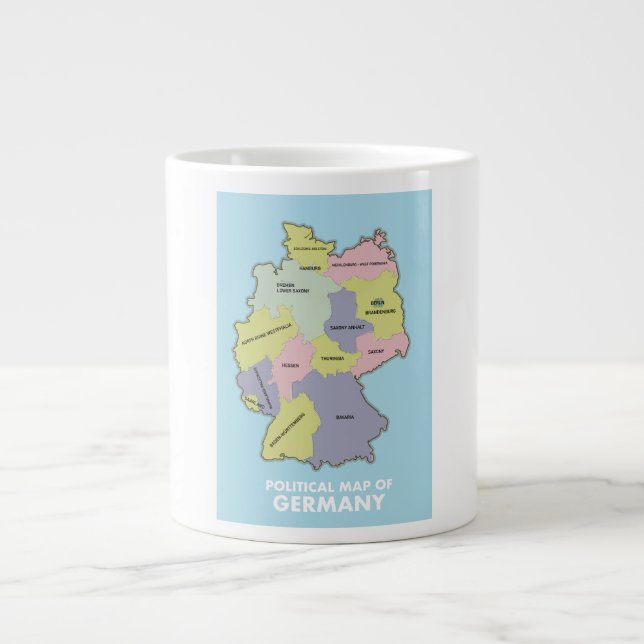 Grande Tasse Carte politique de l'Allemagne (Devant)