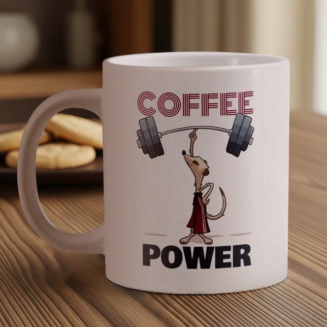 Grande Tasse Carton d'haltérophilie Cute Meerkat (Créateur téléchargé)