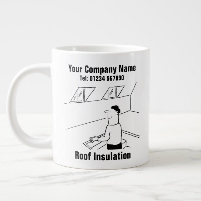 Grande Tasse Carton d'isolation des toits pour personnaliser (Gauche)