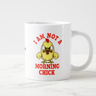 Grande Tasse Cartoon Chick JE NE SUIS PAS UNE PERSONNE DU MATIN