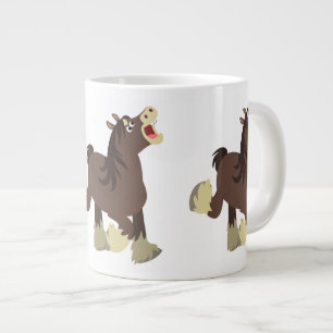 Grande Tasse Cartoon Exubérant mignon Cheval Shire