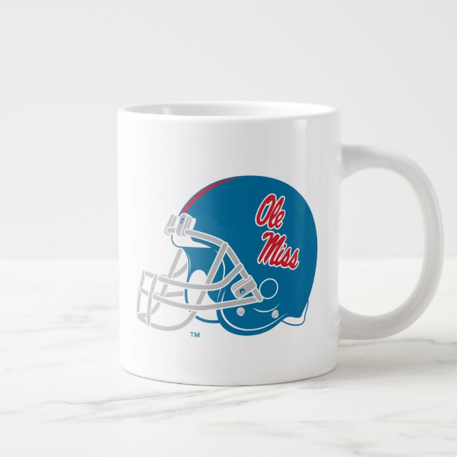 Grande Tasse Casque Ole Miss Football | Bleu clair (Droite)