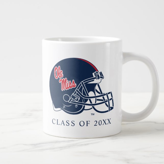 Grande Tasse Casque Ole Miss Football | bleu foncé (Droite)