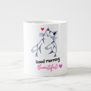 Grande Tasse Cat drôle matin