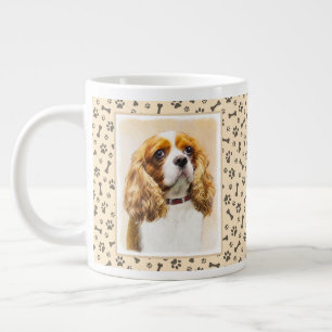 Grande Tasse Cavalier King Charles Spaniel Peinture originale