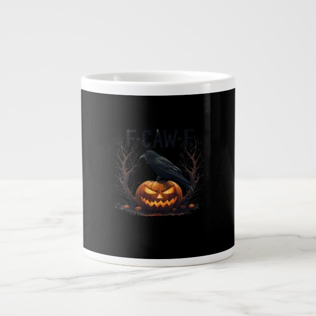 Grande Tasse Caw-F's Spooky Pumpkin Halloween Classic (Devant)