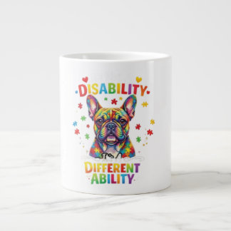 Grande Tasse Celebrating French Bulldog Neurodiversity: Autism 