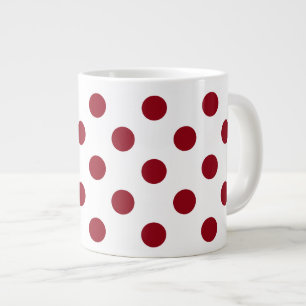 Grande Tasse Cercles Pois rouges Crimson