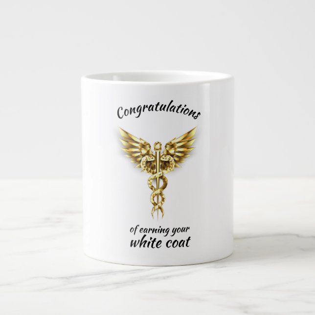 Grande Tasse Cérémonie du manteau blanc Gold Médicale (Devant)