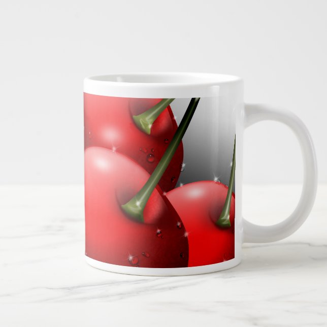 Grande Tasse Cerises avec gouttes de ragoût (Droite)