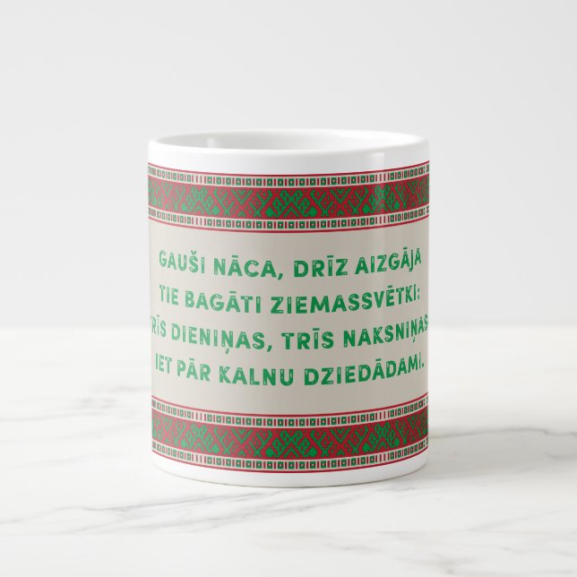 Grande Tasse Chanson folklorique de Noël lettone I (Devant)
